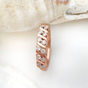 Rose Gold and white diamond ring