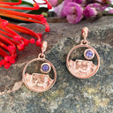 table Mountain tanzanite rose gold earrings