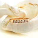 White Diamond Rose gold ring