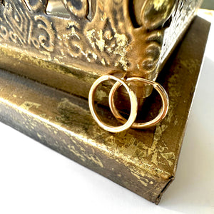 Petite Classic Rounded Yellow Gold Huggies