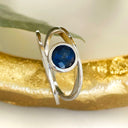 White Gold blue sapphire ring