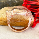 3D Rose Gold Table Mountain Ring