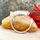 3D White Gold Table Mountain Ring