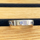 Unisex Bezel Set Tanzanite White Gold Sectioned Ring