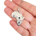 Africa Elephant White Gold Pendant