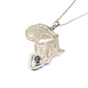 Africa Elephant White Gold Pendant