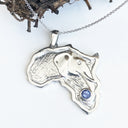Africa Elephant White Gold Pendant