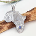 Africa Elephant White Gold Pendant