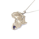 Africa Rhino White Gold Pendant