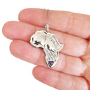 Africa Rhino White Gold Pendant