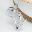 Africa Rhino White Gold Pendant