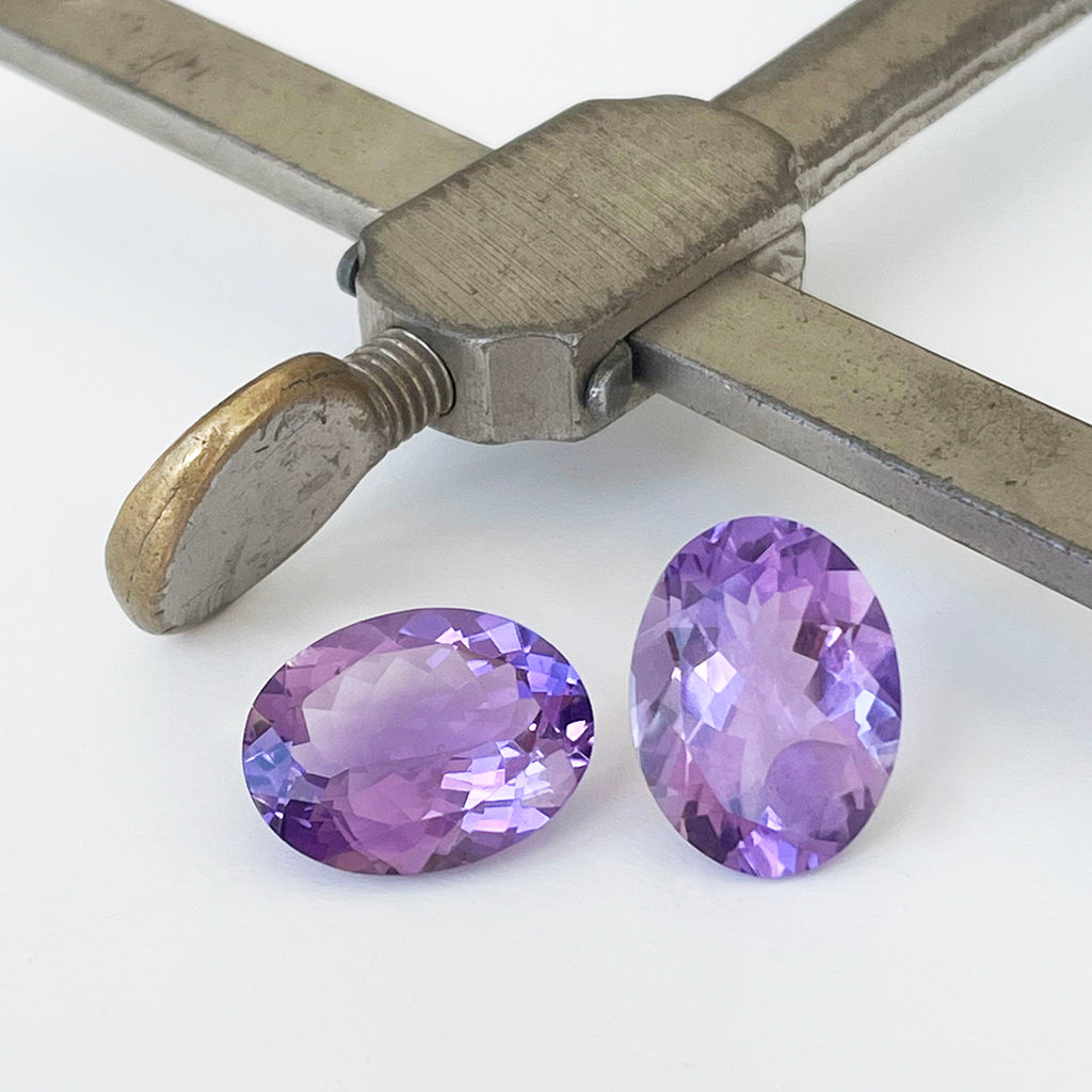 Amethyst - Purple Oval Cut Pair - 15.90ct