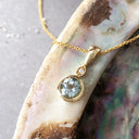 Aquamarine and Diamond Accent Pendant