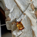 Classic Petite Octagonal Citrine Pendant