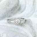 Floral Diamond White Gold Ring