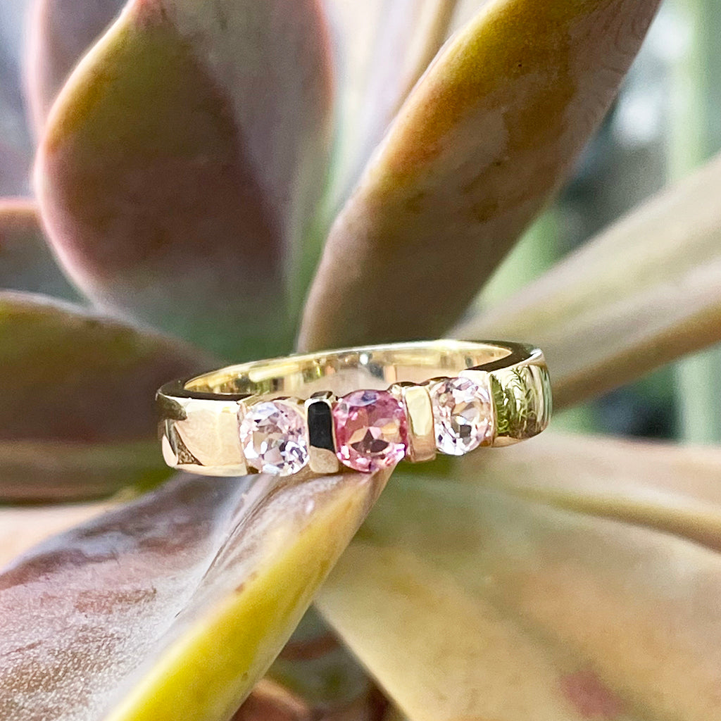 Gorgeously Sweet Pink Tourmaline and Morganite Ring
