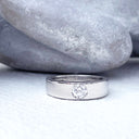Handcrafted Swiss Set White Diamond White Gold Ring