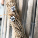 Four Claw White Diamond Studs
