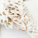 Rose Gold Bezel Set Diamond Stacking Ring