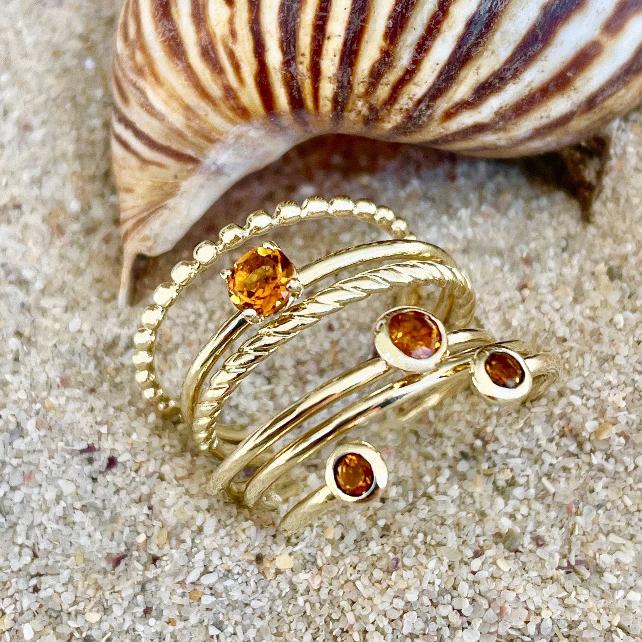 Yellow Gold Stacking Rings