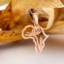 Rose Gold Strelitzia Bird of paradise pendant