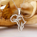 White Gold Strelitzia Bird of paradise pendant