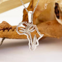 White Gold Strelitzia Bird of paradise pendant