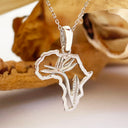 White Gold Strelitzia Bird of paradise pendant