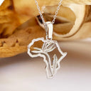 White Gold Strelitzia Bird of paradise pendant