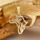 Yellow Gold Strelitzia Bird of paradise pendant