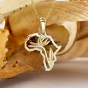 Yellow Gold Strelitzia Bird of paradise pendant