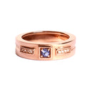 African King Tanzanite with Diamond Highlight Rose Gold Band