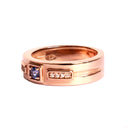 African King Tanzanite with Diamond Highlight Rose Gold Band