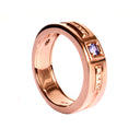 African King Tanzanite with Diamond Highlight Rose Gold Band