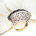 Black Diamond Africa Pattern Ring