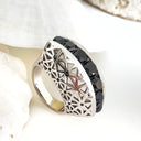 Black Diamond Africa Pattern Ring