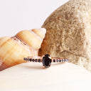 Black Diamond Rose Gold Ring