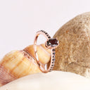 Black Diamond Rose Gold Ring