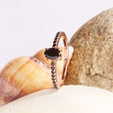 Black Diamond Rose Gold Ring