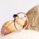 Black Diamond Rose Gold Ring