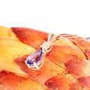 Alluring Pear Cut Tanzanite and Diamond Rose Gold Double Bale Pendant