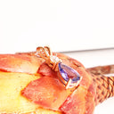 Alluring Pear Cut Tanzanite and Diamond Rose Gold Double Bale Pendant