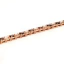 Alternating Black And White Diamond Rose Gold Tennis Bracelet