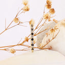 Black and White Diamond Yellow Gold Stacking Ring