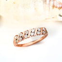 Rose Gold and white diamond ring