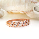 Rose Gold and white diamond ring