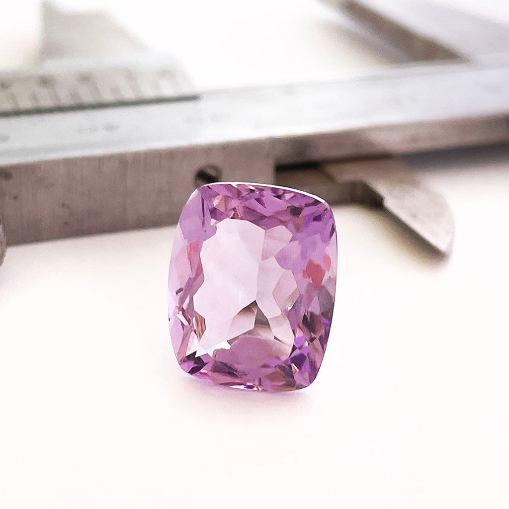 Loose cushion cut purple amethyst gemstone