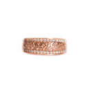 Animal Track With Diamond Border Rose Gold Ring
