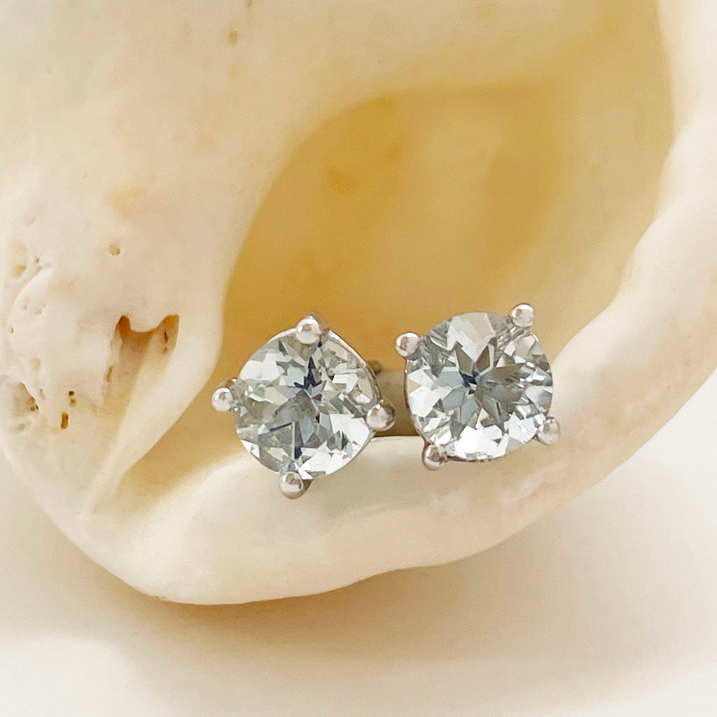 Aquamarine studs