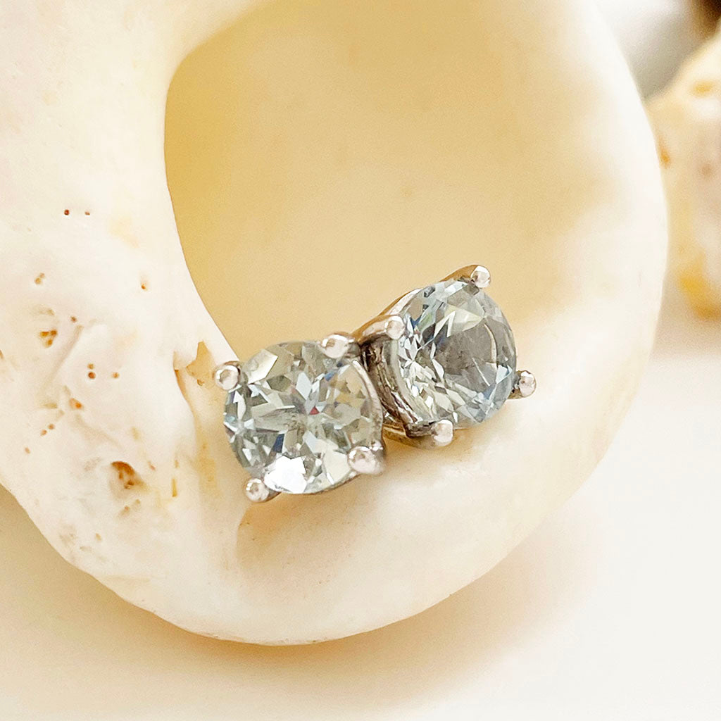 Aquamarine studs